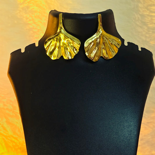 Golden Ginkgo Earrings