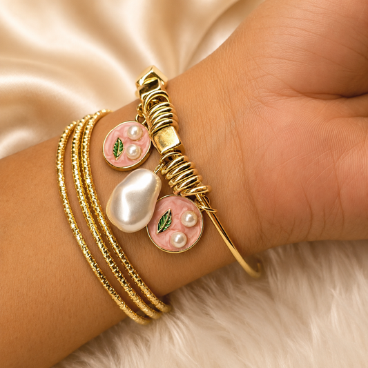 Blush Pearl Charm Bracelet