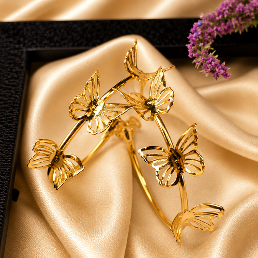 Golden Butterfly Garden Hoops