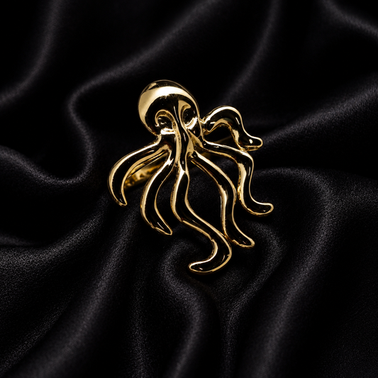 Golden Octopus Ring