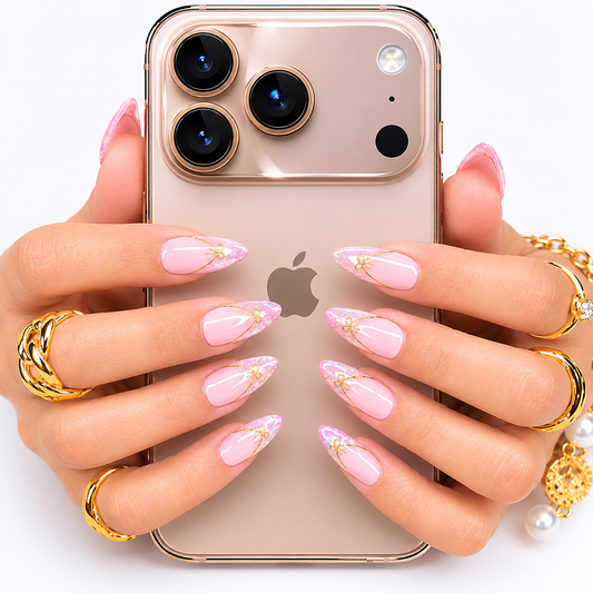 Pink Ribbon Luxe Nails