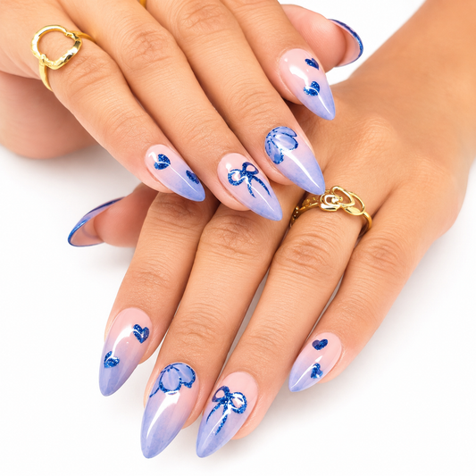 Blue Fairy Wings Nails