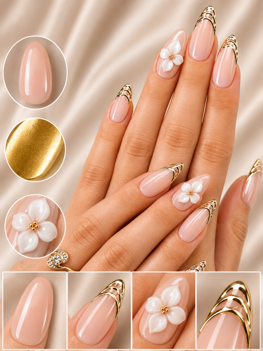 Royal Petal Tips Nails
