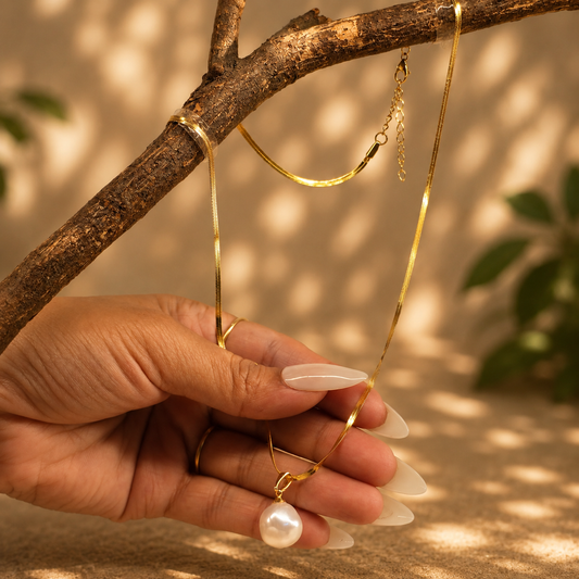 Pearl Drop Elegance Necklace
