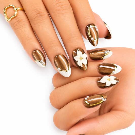 Honey Orchid Glow Nails