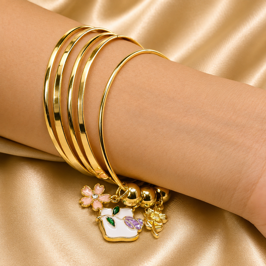 Golden Garden Charm Bracelet