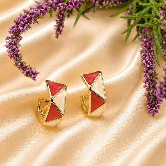 Sunset Mosaic Hoops
