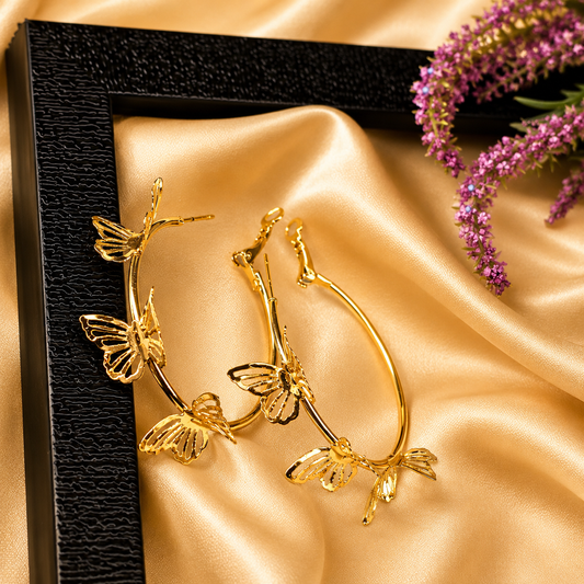 Golden Butterfly Garden Hoops