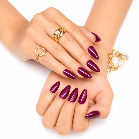 Wine Kiss Nails