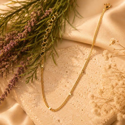Golden Cuban Chain Anklet