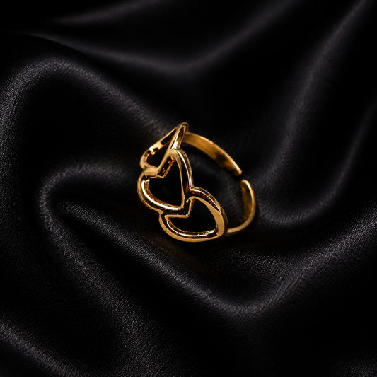 Twin Hearts Ring