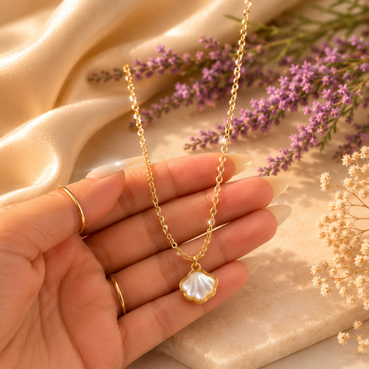 Seashell Pearl Anklet