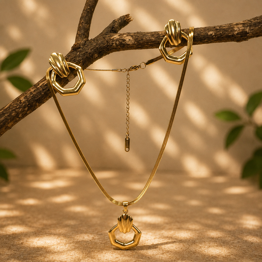 Geometric Gold Elegance Set