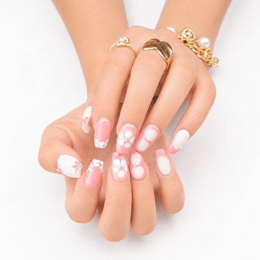 Blush Bloom Nails
