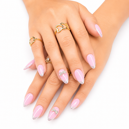 Sugar Bow Sparkle Nails